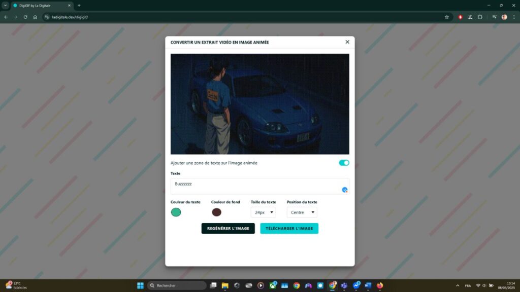 DigiGIF : transformer une vidéo en image GIF animée gratuitement ! 5 DigiGIF by La Digitale - Video - ajout -texte couleur buzzz