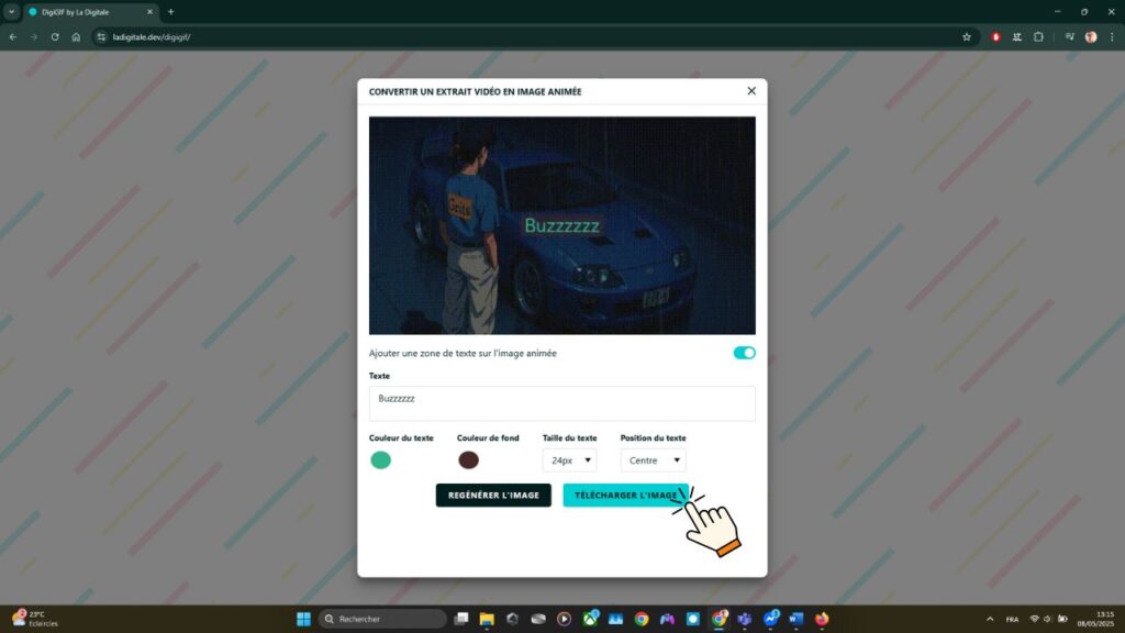 DigiGIF : transformer une vidéo en image GIF animée gratuitement ! 6 DigiGIF by La Digitale - Video - ajout -texte couleur buzzz download