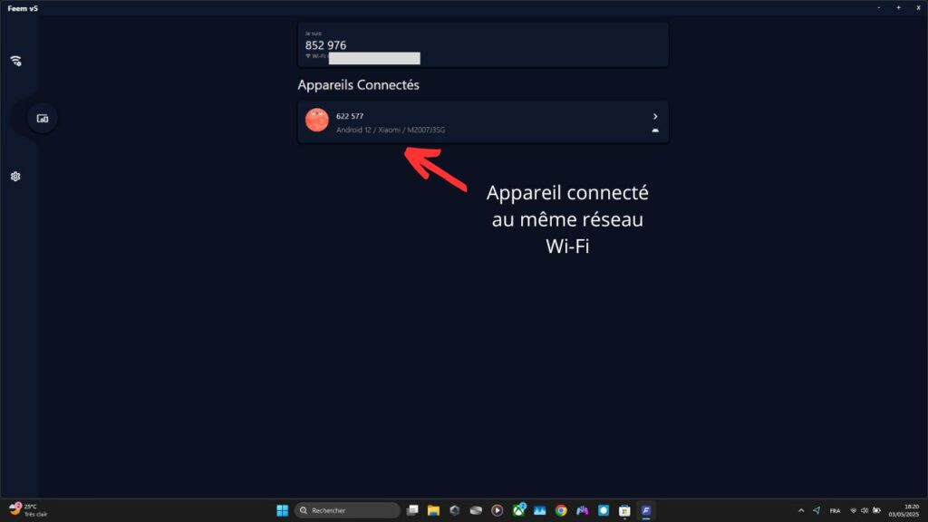 Feem : transférez vos fichiers en toute simplicité 2 Feem.Share-interface-détection-appareil