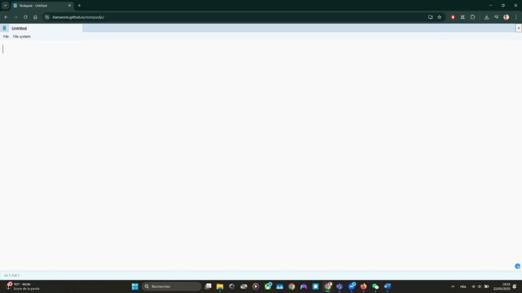 NotepadJs : le bloc-notes Windows recréé pour le web ? 1 notepadjs-accueil