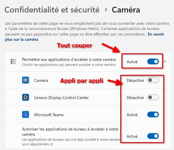 Comment voir quelles applications utilisent votre caméra ou votre micro sur Windows 11 6 windows11 micro camera desactiver | Comment voir quelles applications utilisent votre caméra ou votre micro sur Windows 11