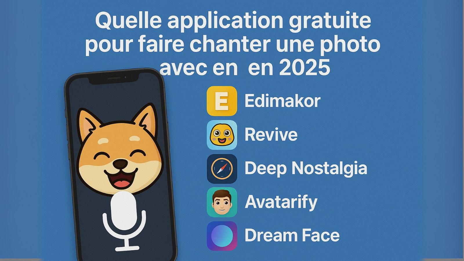 Application gratuite pour faire chanter une photo : Guide Complet 2025