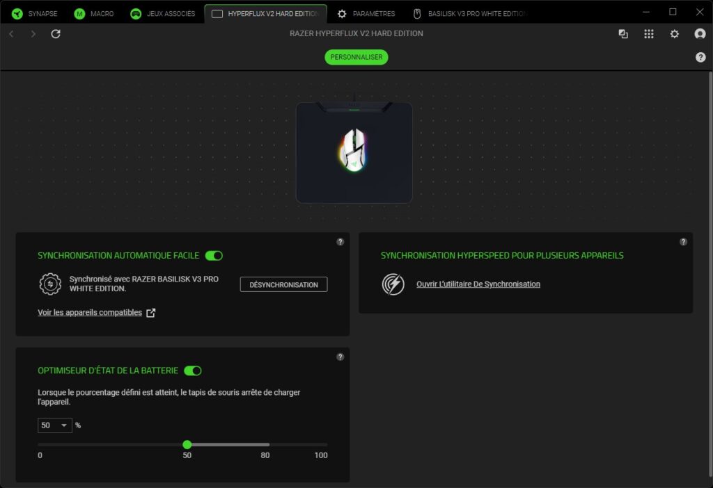 Test : Razer HyperFlux V2 le tapis de souris révolutionnaire + Présentation de la souris Razer Basilisk V3 Pro 17 Razer Synapse