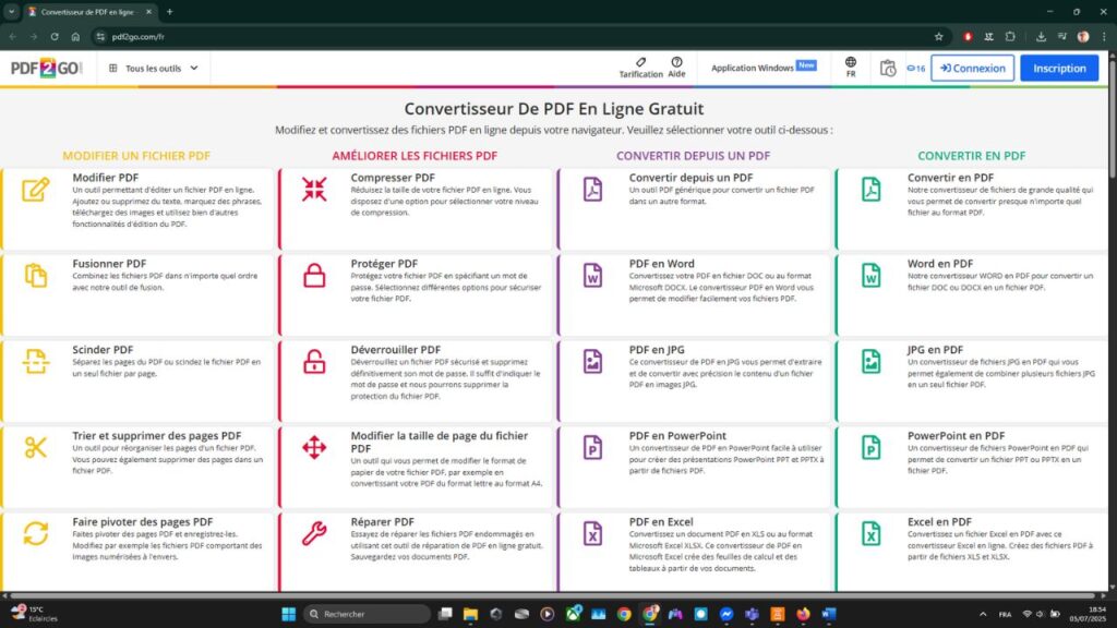 PDF2Go : la boîte à outils PDF gratuite et complète en ligne 1 PDF2Go Accueil
