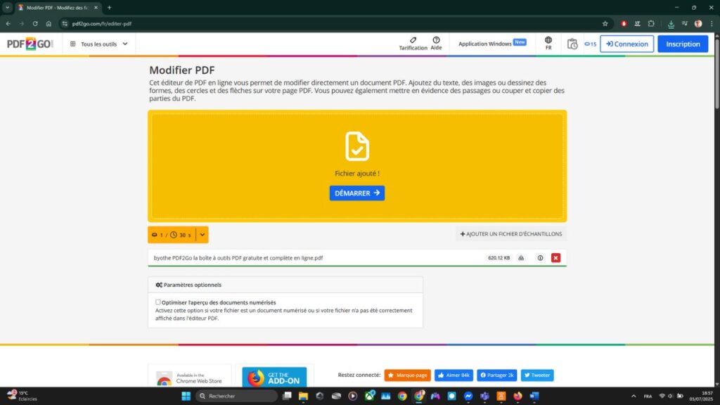 PDF2Go : la boîte à outils PDF gratuite et complète en ligne 2 PDF2Go Modifier PDF 1