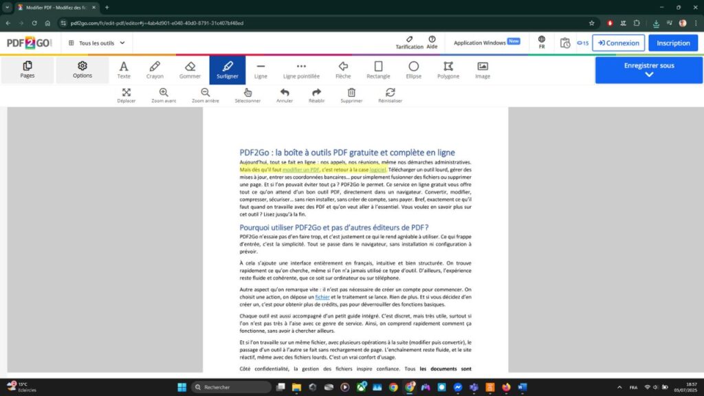 PDF2Go : la boîte à outils PDF gratuite et complète en ligne 3 PDF2Go Modifier PDF 2