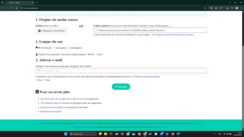 Scribe - Ceméa : l’outil qu’il vous faut pour transcrire vos fichiers audios ? 2 Scribe-CEMEA-accueil-1