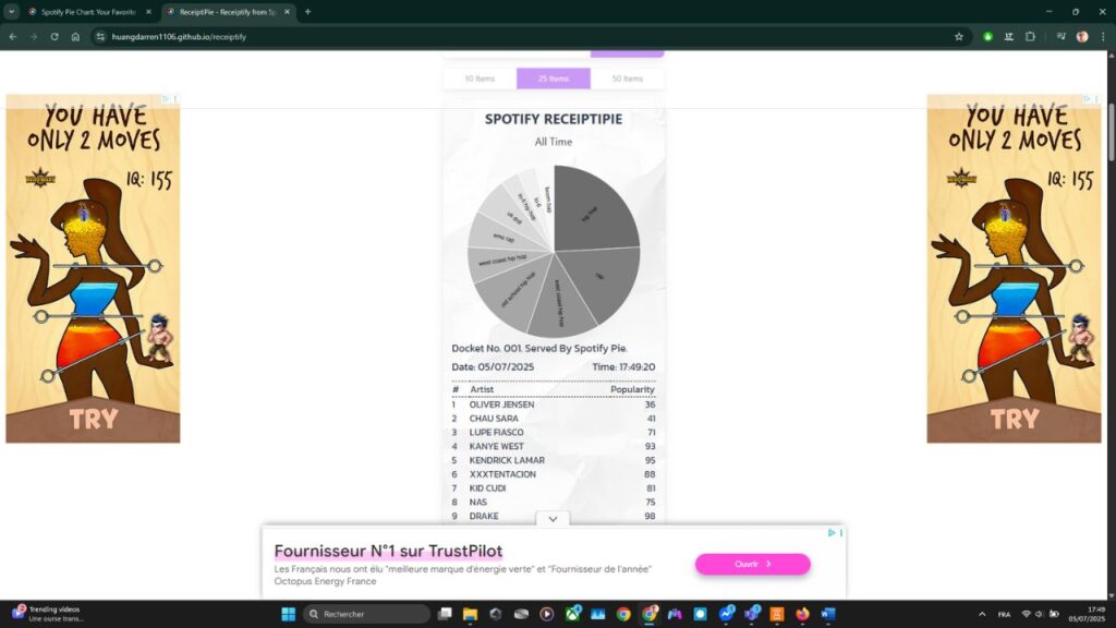 Spotify Pie : des graphs pour voir ses stats Spotify 4 Spotify-Pie- Receiptify-2