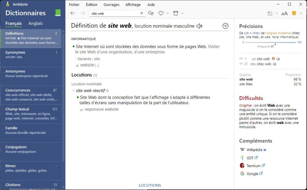 antidote 12 dictionnaires | Antidote 12 : la correction grammaticale se muscle avec l’IA