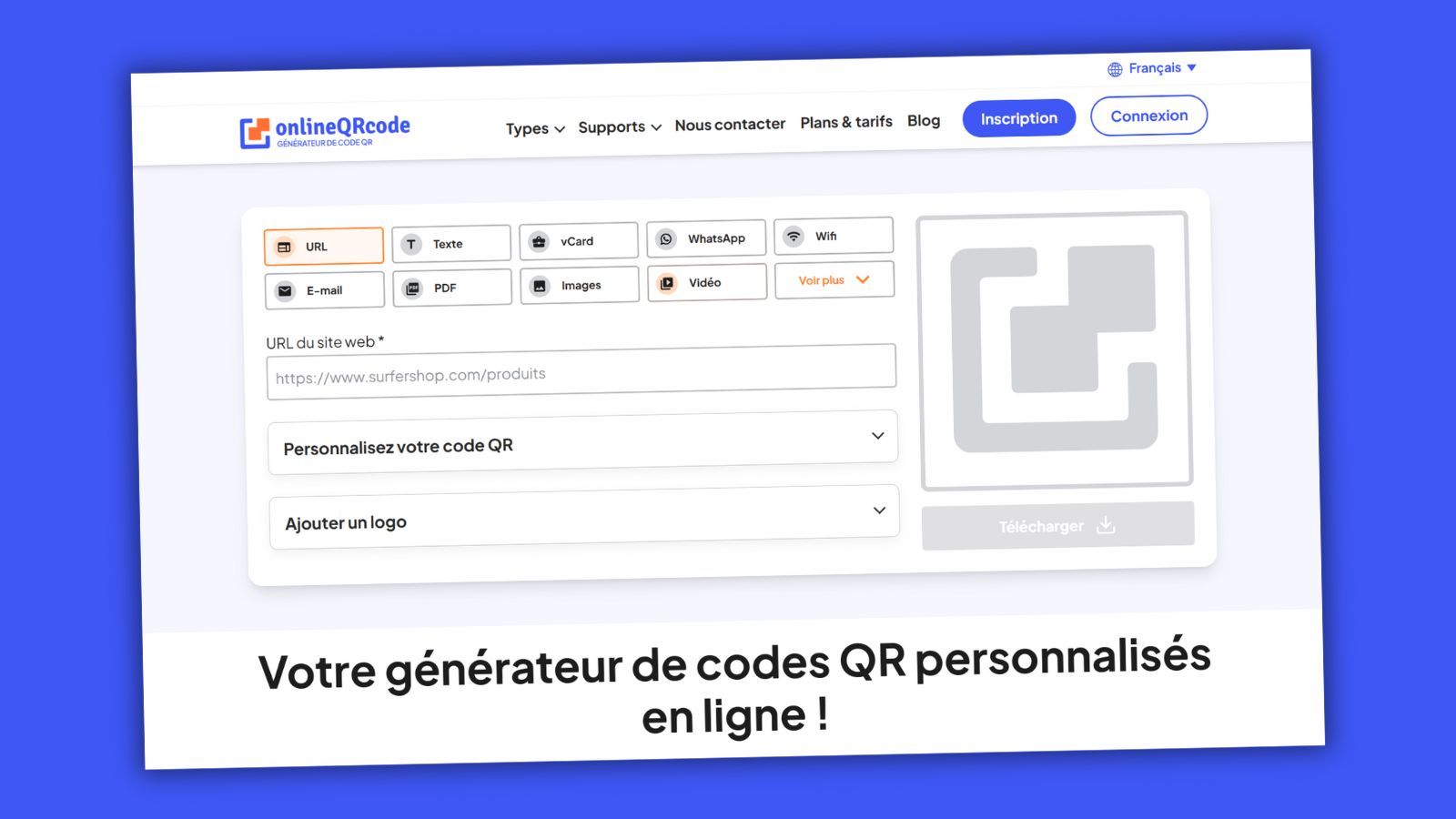 Alnn Fr Code OnlineQRCode.fr: a complete online QR code generator for all needs