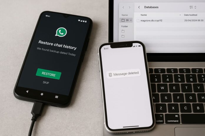 Récupérer une conversation WhatsApp supprimée sans sauvegarde : méthodes fiables (Android & iPhone)