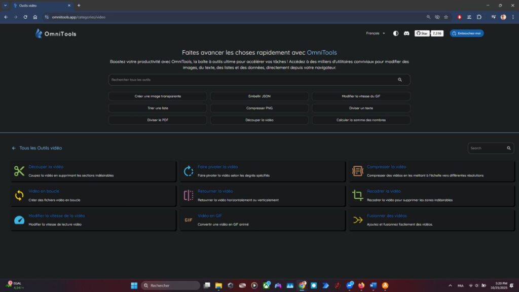 OmniTools, la boîte à outils web tout-en-un qui simplifie (vraiment) vos tâches 2 OmniTools.app-outils-web-video