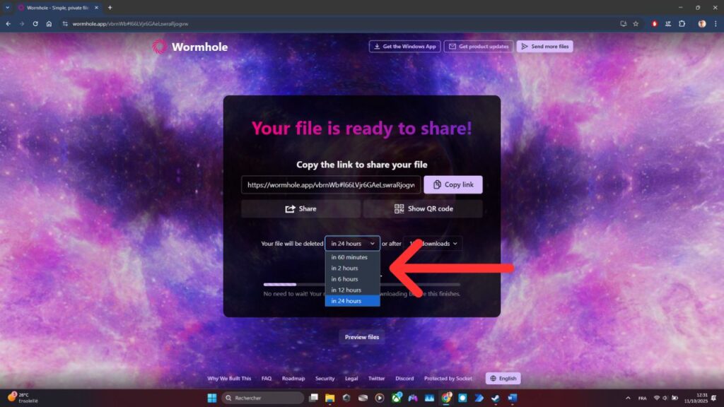 Wormhole est-il la solution la plus sûre pour partager vos fichiers ? 3 Wormhole.app-cryptage-fichier-1