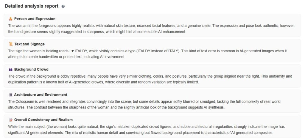 Comment savoir si une image a été générée par IA ? 4 réflexes simples pour ne plus se faire avoir ! 3 ai image detector report | Comment savoir si une image a été générée par IA ? 4 réflexes simples pour ne plus se faire avoir !