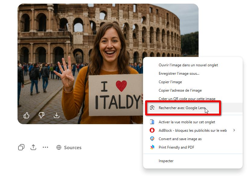 Comment savoir si une image a été générée par IA ? 4 réflexes simples pour ne plus se faire avoir ! 4 rechercher google lens | Comment savoir si une image a été générée par IA ? 4 réflexes simples pour ne plus se faire avoir !