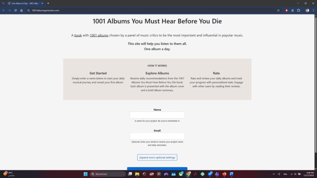 1001albumsgenerator : l’endroit idéal pour découvrir un disque culte par jour ? 1 1001albumsgenerator-accueil