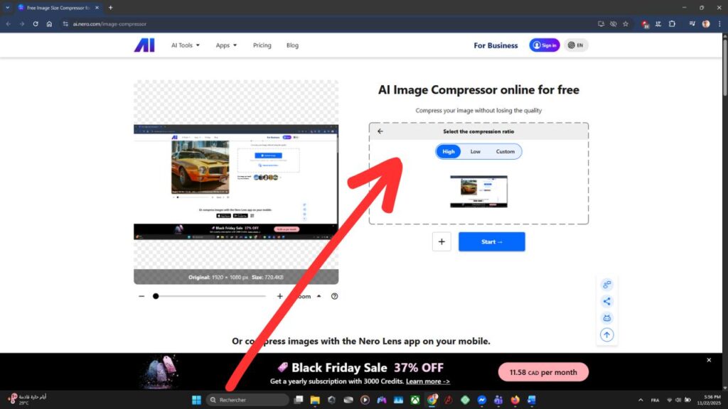 Nero AI Image Compressor