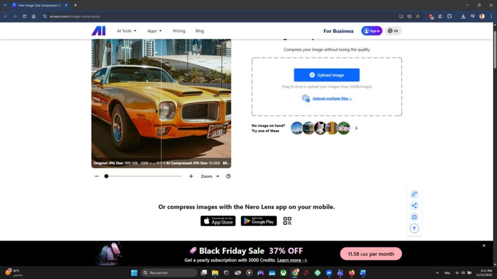 Nero AI Image Compressor