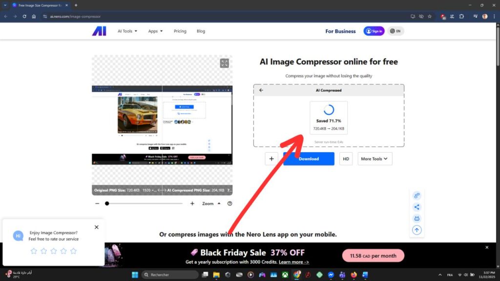 Nero AI Image Compressor
