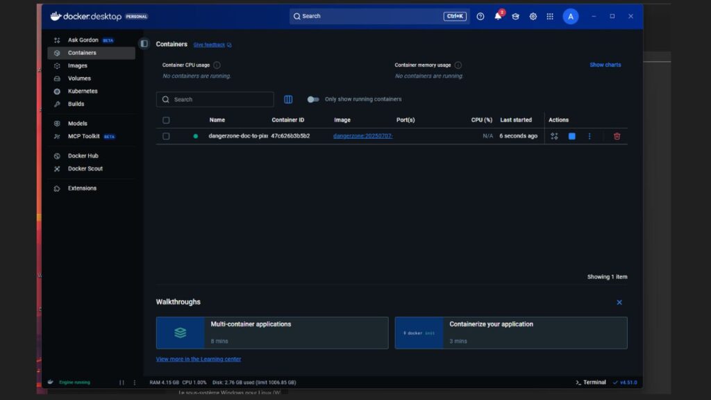 Dangerzone : le site qui transforme vos fichiers risqués en PDF sûrs 5 Dangerzone-Docker-Desktop