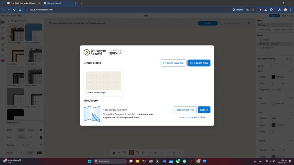 Dungeon Scrawl : Créez des maps de JDR pro en 2 minutes (et gratuitement) 2 Dungeon-Scrawl-création