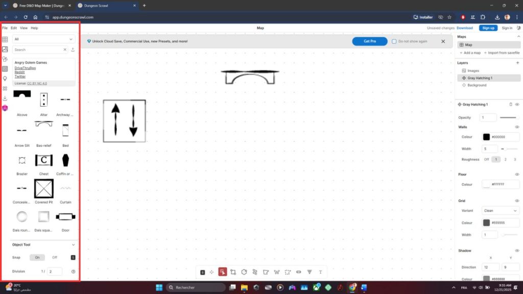 Dungeon Scrawl : Créez des maps de JDR pro en 2 minutes (et gratuitement) 3 Dungeon-Scrawl-création-outils
