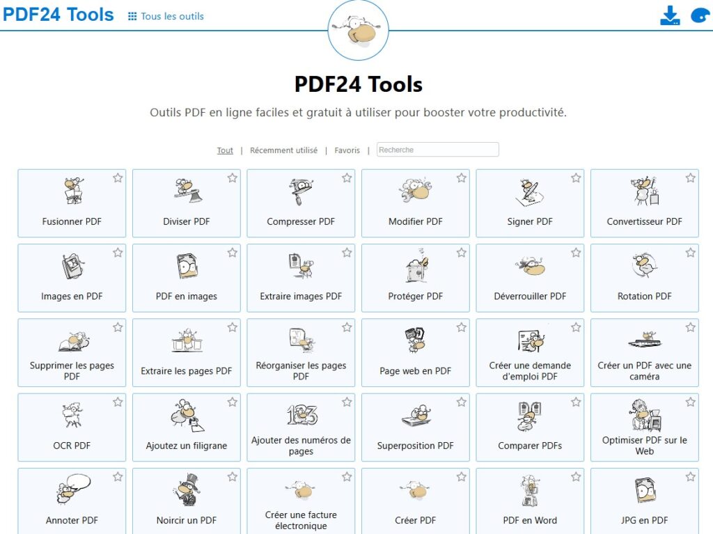 PDF24, la boite à outils PDF en ligne qui est une vraie alternative à ILovePDF 1 PDF24, boite à outils PDF en ligne