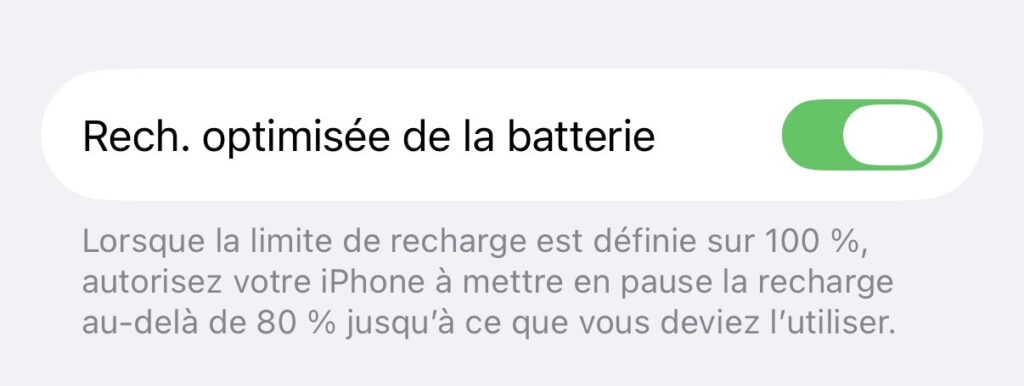 Pourquoi votre iPhone charge lentement et comment y remédier 2 iPhone charge lentement - Recharge optimisée de la batterie