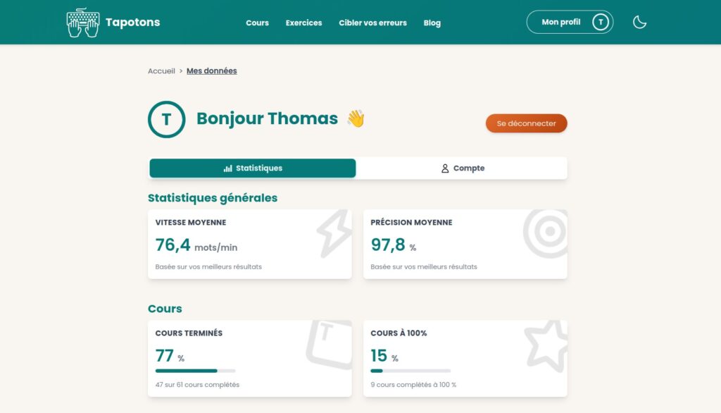 tapotons taper plus vite clavier 4 | Tapotons : apprendre à taper plus vite au clavier
