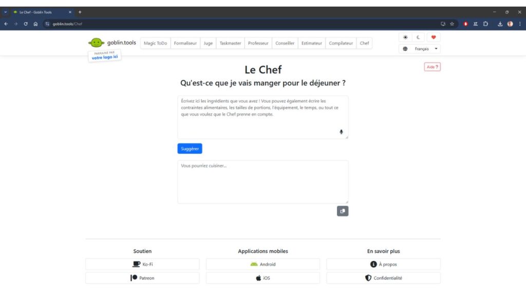 Goblin.tools-le-chef