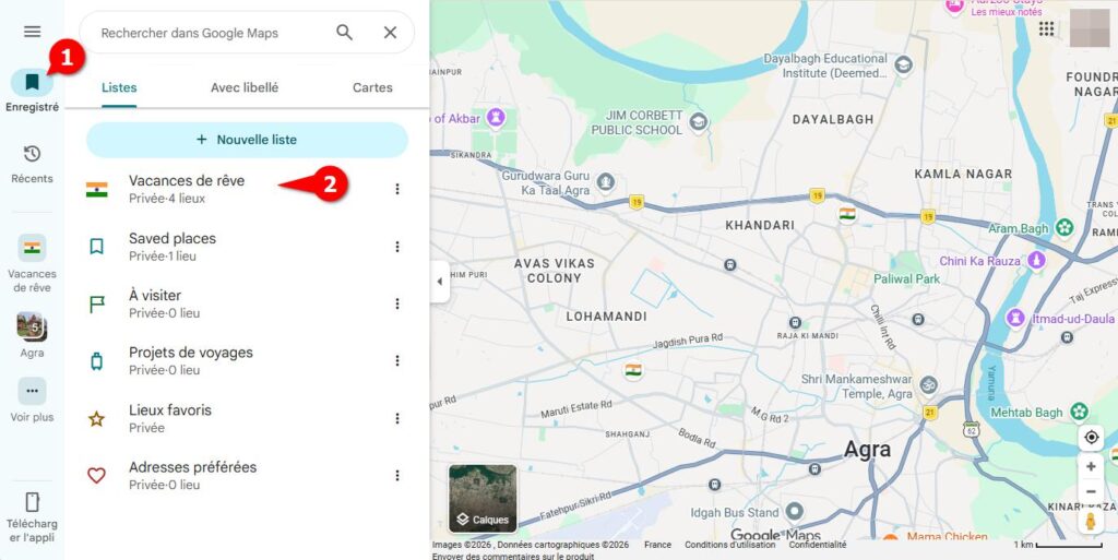 listes google maps ordinateur modifier liste | Listes Google Maps : organisez vos bonnes adresses et préparez vos voyages en un clin d’œil