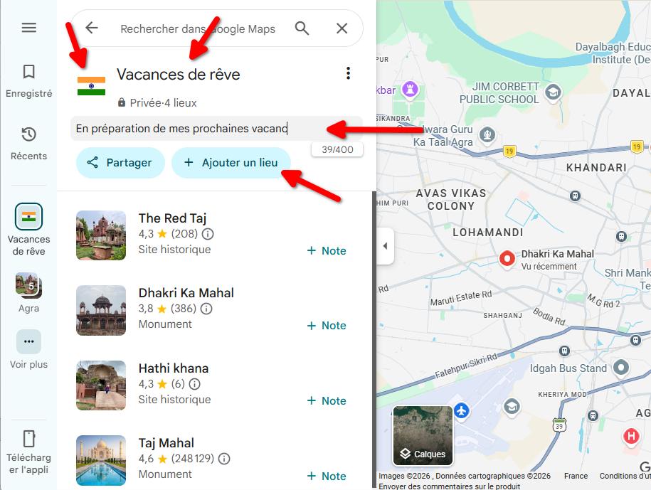 listes google maps ordinateur modifier liste 2 | Listes Google Maps : organisez vos bonnes adresses et préparez vos voyages en un clin d’œil