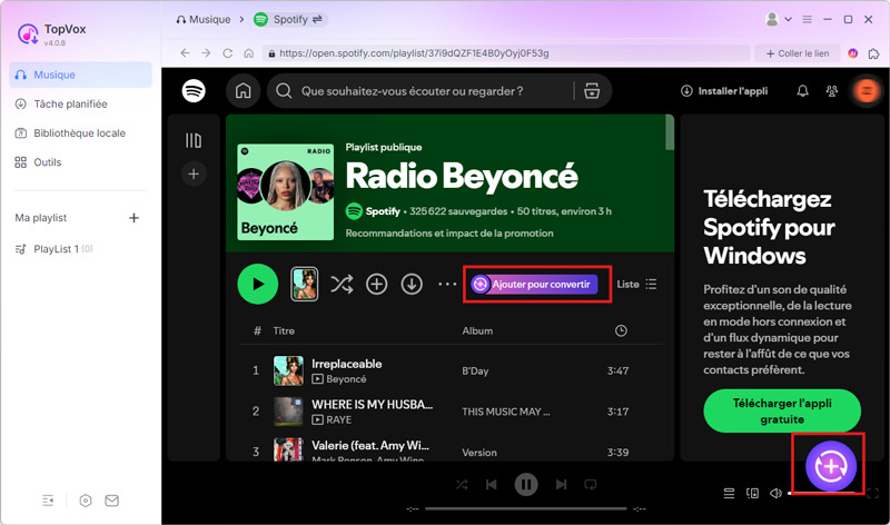 topvox 2 | Comment convertir la musique Spotify en MP3 facilement avec 2 méthodes efficaces en 2026