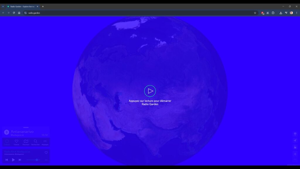 Radio Garden : le site qui fait voyager à travers les radios du monde entier 1 Radio-Garden-accueil