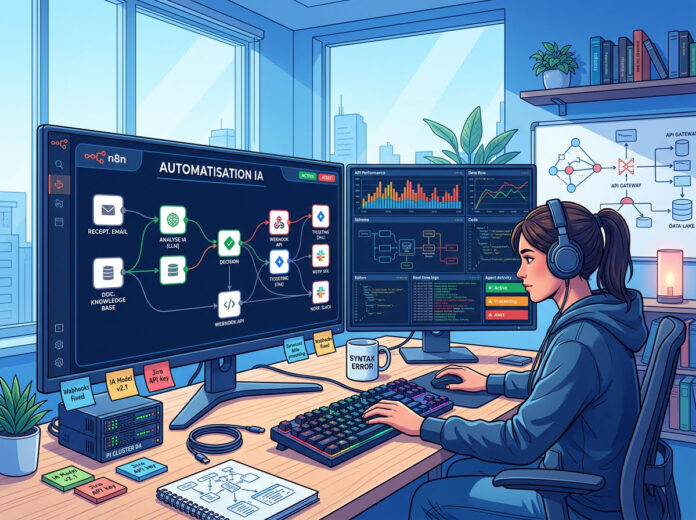 Automatisation IA : guide technique pour créer des workflows intelligents avec n8n, API et agents
