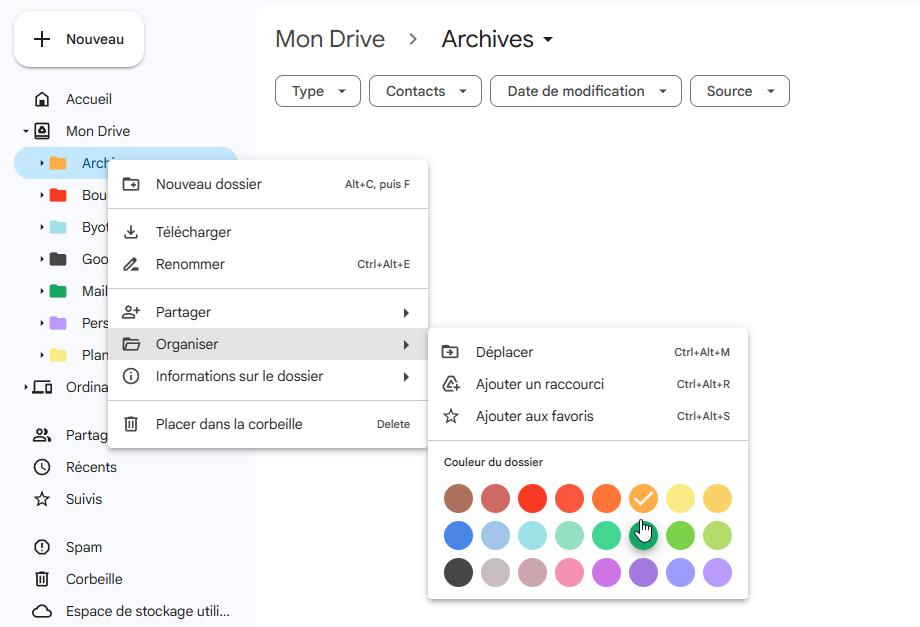 google drive couleur dossiers | 10 astuces Google Drive méconnues et que vous ignorez certainement malgré des années d’utilisation