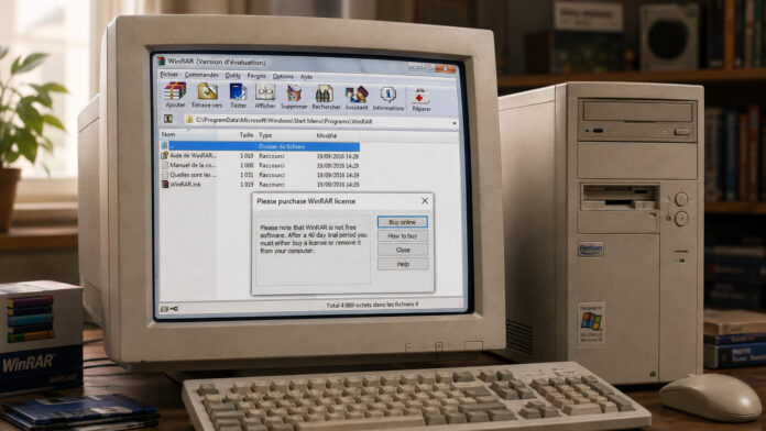 Pourquoi un simple pop-up de WinRAR est devenu légendaire en trente ans ?