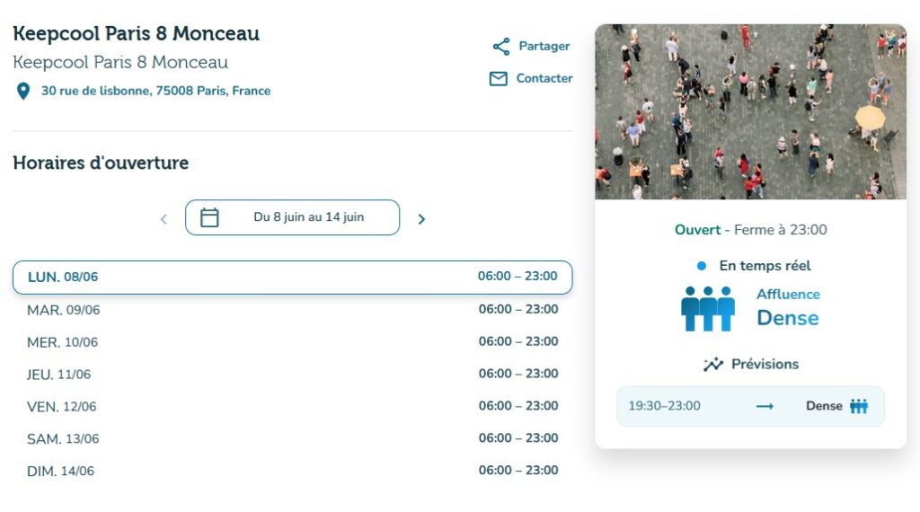 affluences keepcool | Affluences : temps d'attente en temps réel pour les musées, piscines, salles de sport...