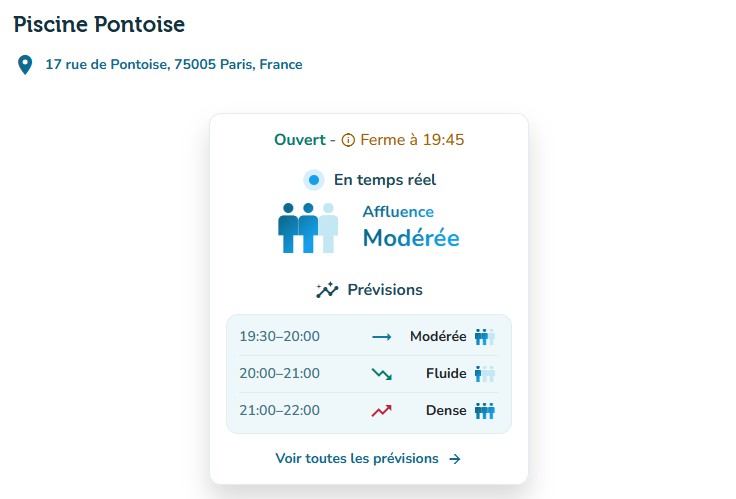 affluences piscine pontoise | Affluences : temps d'attente en temps réel pour les musées, piscines, salles de sport...
