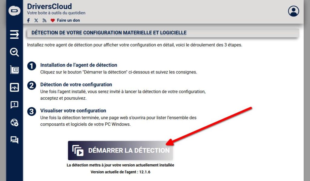 driverscloud demarrer detection | Mise à jour des pilotes Windows : DriversCloud est la solution tout-en-un