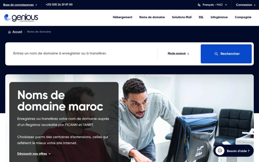 Quel choix parmi les meilleurs bureaux d'enregistrement de noms de domaine au Maroc en 2026 ? 3 genious communications | Quel choix parmi les meilleurs bureaux d'enregistrement de noms de domaine au Maroc en 2026 ?