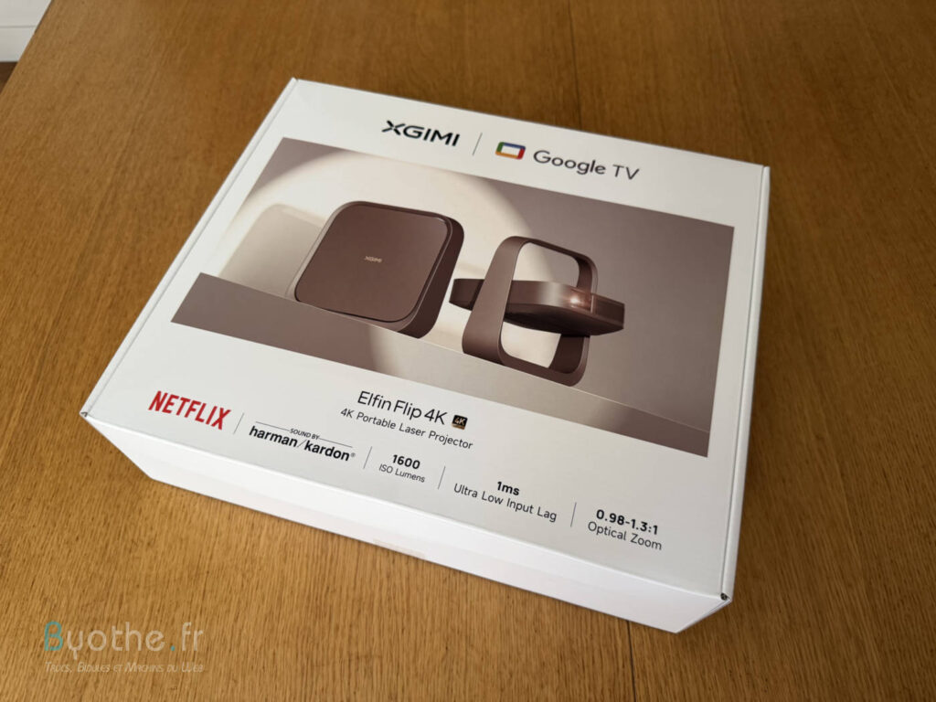 Test du XGIMI Elfin Flip 4K : un projecteur 4K portable qui n’a rien à envier aux modèles de salon 1 Vidéoprojecteur XGIMI Elfin Flip 4K