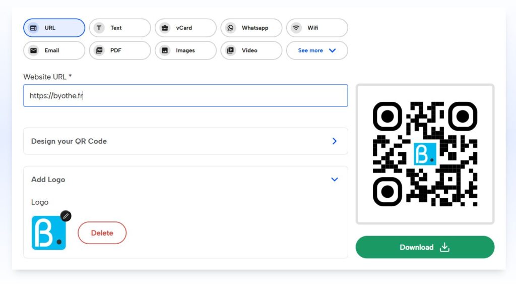 QRNow : générateur de QR code professionnel avec essai gratuit de 7 jours 1 qrnow byothe.fr | QRNow : générateur de QR code professionnel avec essai gratuit de 7 jours