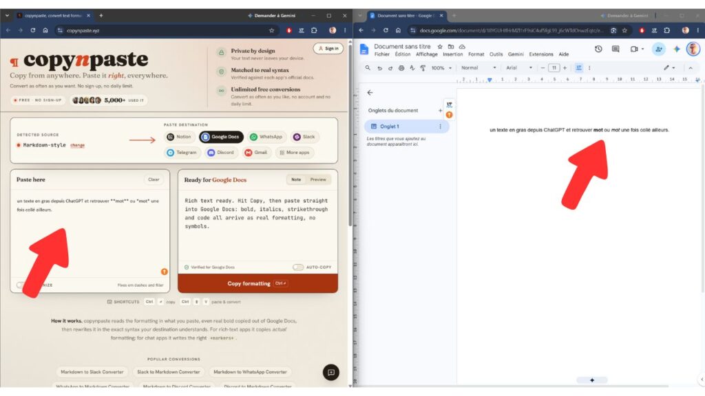 Copynpaste test google docs