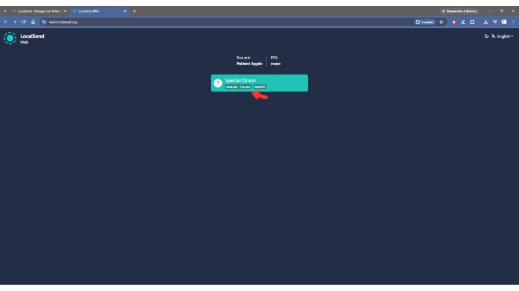 LocalSend web version avec Android