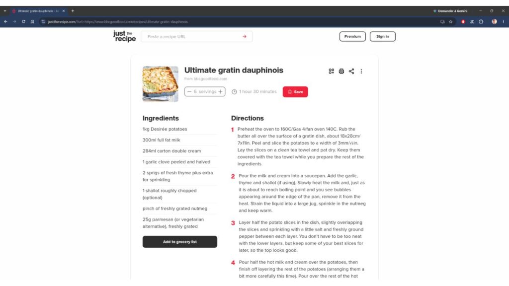 Just the recipe bbcgoodfood
